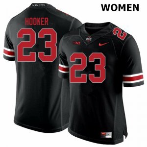 Women's Ohio State Buckeyes #23 Marcus Hooker Blackout Nike NCAA College Football Jersey August UDA0244CW